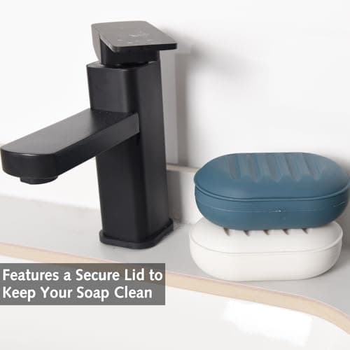 2PCS Travel Soap Case Soap Dish with Lid for Shower Bathroom School Gym — view 2
