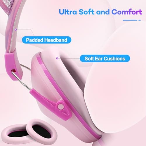 cumunebula 2Pack Ear Defenders Children - Kids Ear Defenders for Autism, Toddler, Children Age 3-16 Years Old - Noise Cancelling Headphones for Kids for Concerts, Air Shows, Fireworks - 28dB SNR — view 4