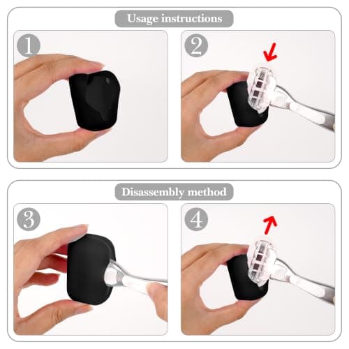 2Pack Razor Silicone Covers, Portable Shaver Holder for Travel, Razor Cover — view 4
