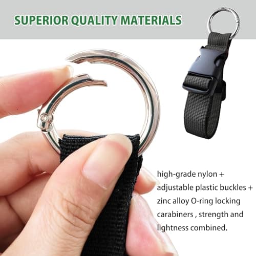 Haojiaho 3 Pcs Add a Bag Luggage Straps, Jacket Holder, Make Your Hands Free, Adjustable Suitcase Belt Straps, Travel Accessories for Connecting Luggage or Backpack, Easy to Carry Your Extra Bags — view 4