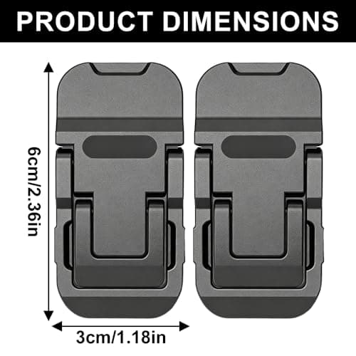 iohsxae 2-Pack Mini Aluminium Tablet Stand, Foldable & Portable Universal Desktop Holder, Anti-Slip Metal Pocket Cradle Compatible with iPad, Galaxy Tab, E-readers and Smartphones (Black) — view 2
