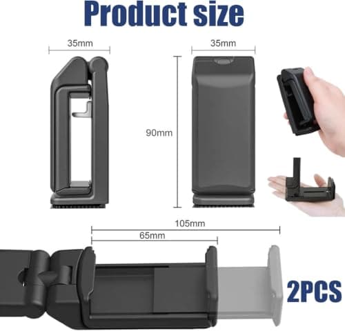 KFSCIP Plane Phone Holder 2 Pack, Airplane in Flight Phone Holder Airplane Phone Holder for Seatback, 360° Rotating Clamp Universal Adjustable Desk Mount for Travel Home and Office — view 2