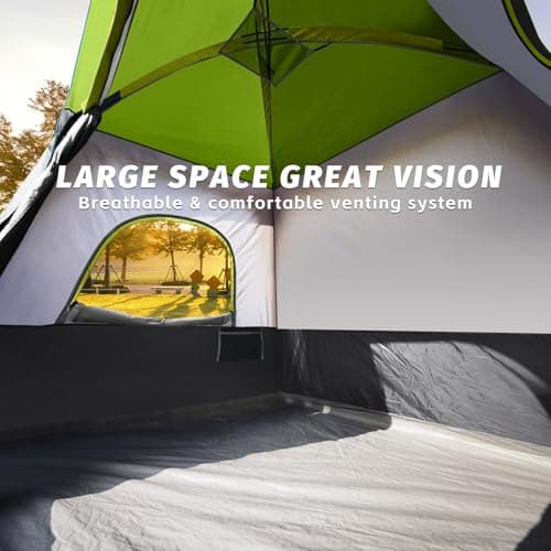 UNP Camping Tent 4-8 Person, Tall Family Tent with Standing Room — view 3