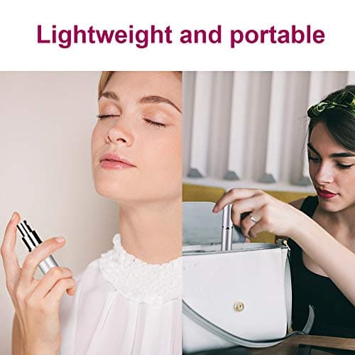 Zingso Refillable Travel Perfume Atomiser Bottles, 3 Pcs 10ml Mini Portable Spray Bottles Aftershave Empty with Funnel and Diffuser Tool, Pink+silver+purple (FYC22PBS+A2-FBA-SL) — view 5