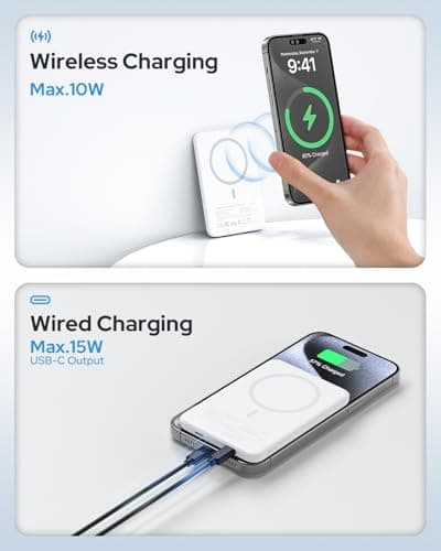 for Magsafe Power Bank, 5000mAh Slim Wireless Portable Charger — view 4