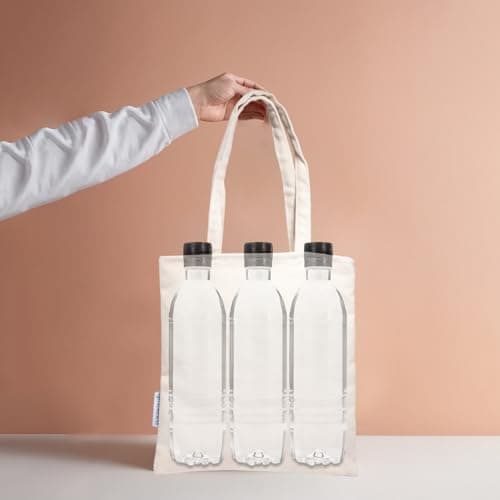 CREAWONDER Canvas Tote Bags with Handles Reusable Grocery Shopping Bag Sturdy Cotton Blank Cloth Bags for Women — view 2