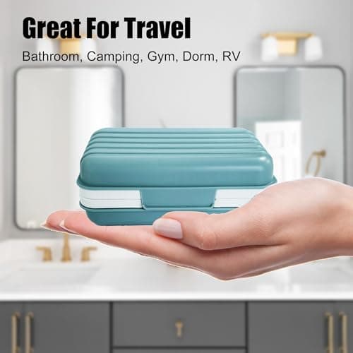 Lofekea Travel Soap Case, Shower Bar Soap Dish Holder, Soap Box Container — view 3