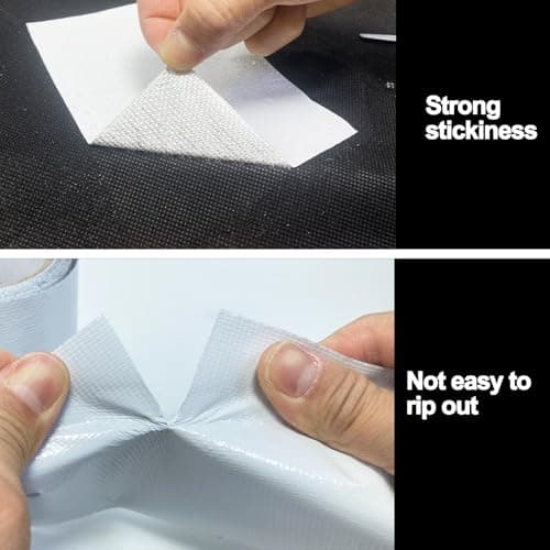 KAIHENG Waterproof Repair Tape for Awning,20FT Outdoor Canvas Tarp Repair Tape, Tent, Boat Covers, Canopy, Sail Tape, Tear Repair Patch Kit, Heavy Duty UVproof (5IN,White) — view 5
