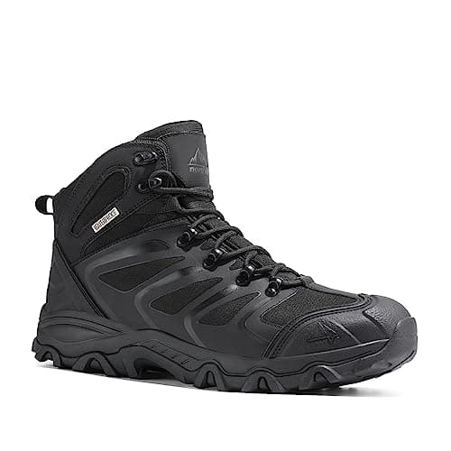 NORTIV 8 Men's Waterproof Hiking Boots,All Black,10 — view 5