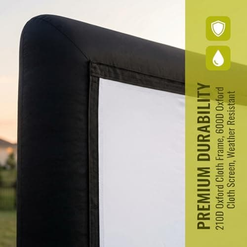 Inflatable Projector Screen, 16FT Inflatable Movie Screen Outdoor One-piece Design Front & Rear Projection Blow Up 16:9 HD Movie Screen Outdoor Projector Screen for Backyard Movie Night Pool Party — view 4