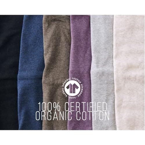 CHARM 100% Organic Cotton Headband Neck Gaiter, Light Grey — view 2