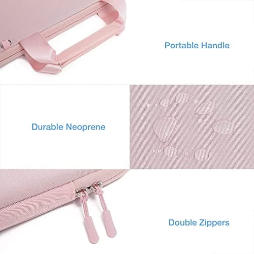 MOSISO Laptop Case 13.3 inch, 13-13.3 inch Laptop Sleeve Bag, Pink — view 4
