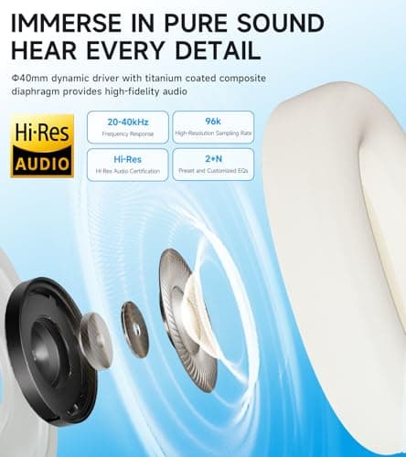 Edifier W800BT Pro Hybrid Active Noise Cancelling Headphones, Black — view 3