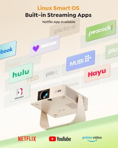 Yaber Smart Projector Netflix Included&330° Gimbal Stand 4K Mini Projector — view 2