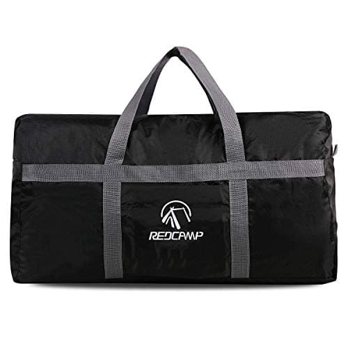 REDCAMP 96L Foldable Travel Duffel Bag, Lightweight Waterproof, Black — view 2