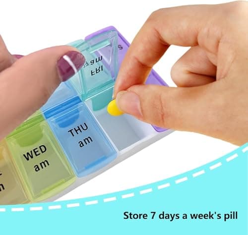 ChioSun 7 Day 2 Times a Day Pill Organiser, AM/PM Dosette Box — view 4