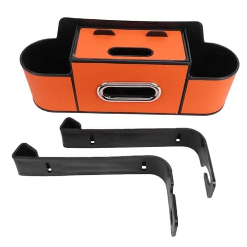 Vikye Universal Car Seat Headrest Organizer with Hooks and Tissue Dispenser for Family Travel and Road Trips (Vibrant Orange) — view 6