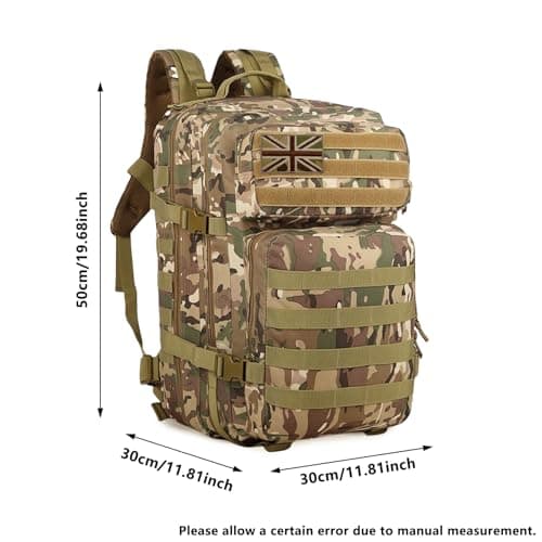 Geebymol 45L Military Tactical Backpacks Large Molle Army Assault Pack — view 2