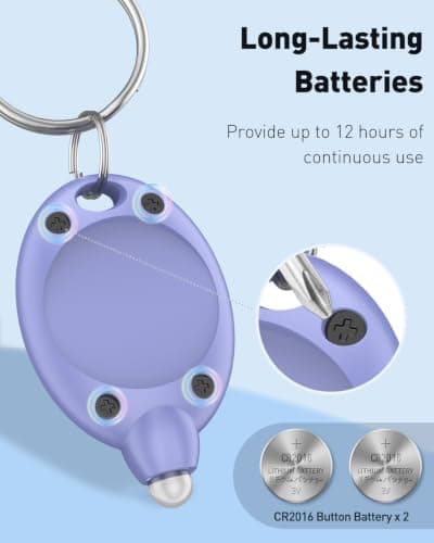 Uniclife 7 Pack LED Keychain Flashlight 7 Color Shells|12 Lumen Mini Flashlight Keychain, Portable Mini Flashlights Bulk, Tiny Keychain Light for Outdoor, Work, Camping & Hiking — view 4