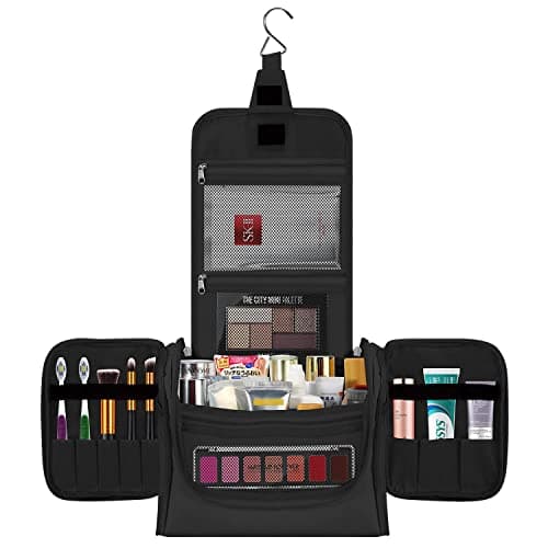 Vinsani Premium Toiletry Bag 5 Compartment Travel Wash Bag Unisex, Black — view 4