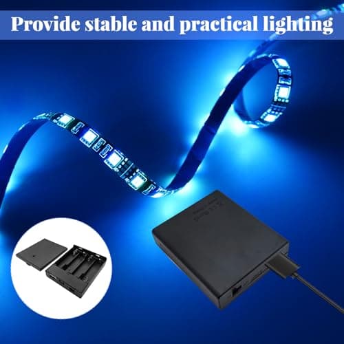 4Pcs AABattery Holder,Battery Pack for 4-6V LED Neon Signs,Black 4AA Portable USB Battery Operated Holder Box,Battery Case Box With Usb Port,Case Neon Lights Sign Power Supply for Indoor Outdoor Use — view 5