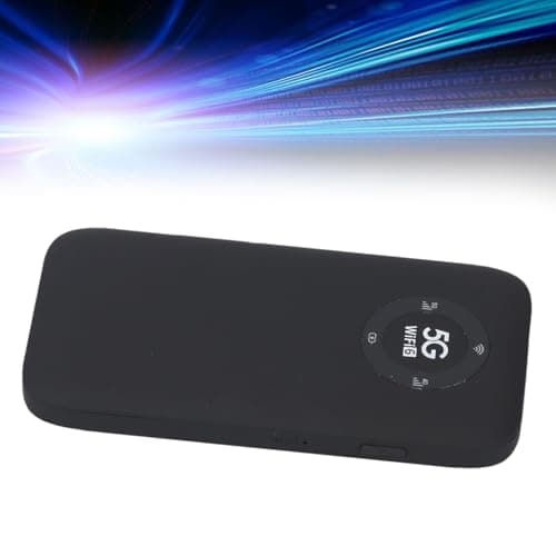 Omquot Portable WiFi Device with 5G Mobile Hotspot for On-the-Go Use, Suitable for 16 Devices with High Speed (Black) — view 4