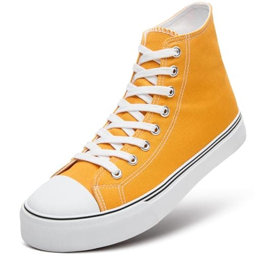 ZGR Men's High Top Sneakers Yellow Size: 9 UK