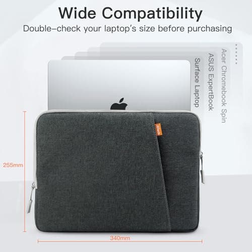 JETech Laptop Sleeve for 13-14 Inch Devices, Dark Grey — view 2
