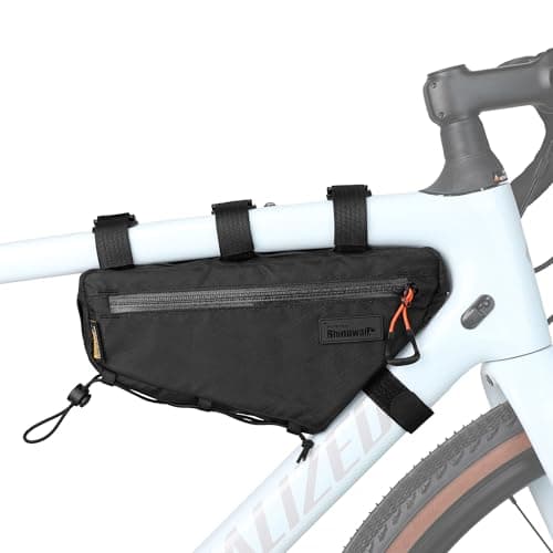 Rhinowalk Bike Frame Bag Waterproof Bike Triangle Bag 1.8L Bicycle Pouch Under Tube Professional Cycling Accessories(M)-Black