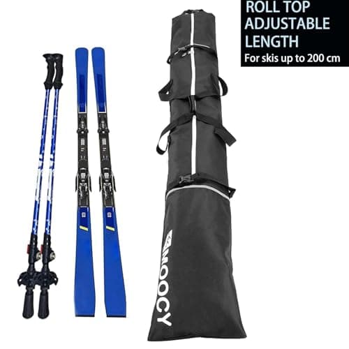 MOPHOEXII Ski Bag for Air Travel, Unpadded Snow Bag Fits Skis Up to 200cm, Carrying Bag for Adults and Children — view 4