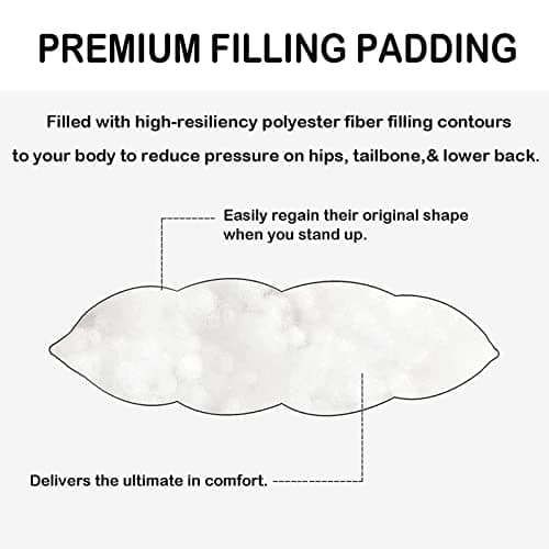 Cushs 22" Round Chair Pads, Soft Thick Floor Pillows for Indoor/Outdoor Use, 5-Pack t Cushs for Office Chairs & Hardwood Floors — view 3