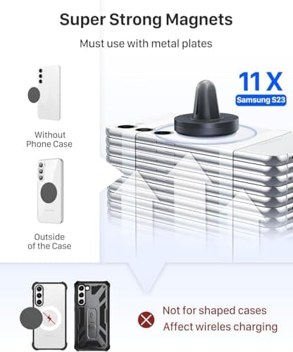 YOSH Magnetic Phone Holder for Car Air Vent, Phone Magnet, Car Accessories — view 2