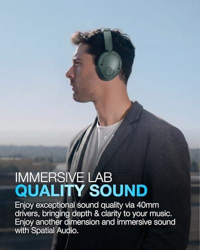 JLab JBuds LUX ANC Headphones - Over Ear Bluetooth with Mic, Sage — view 4