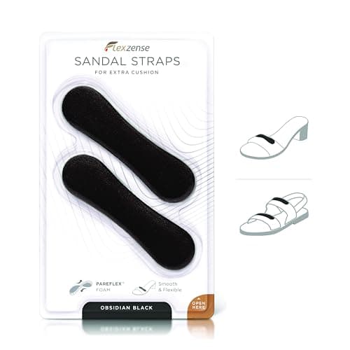 FLEXZENSE Sandal Straps | Comfort and Guard Against Any Tough Straps | 1 Pair (Obsidian Black) — view 2