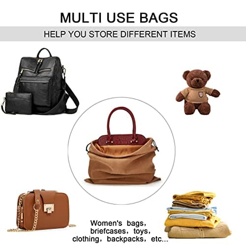2 Piece Set Dust Cover Bags for Handbags,Purses,Shoes,and Boots, Brown — view 5