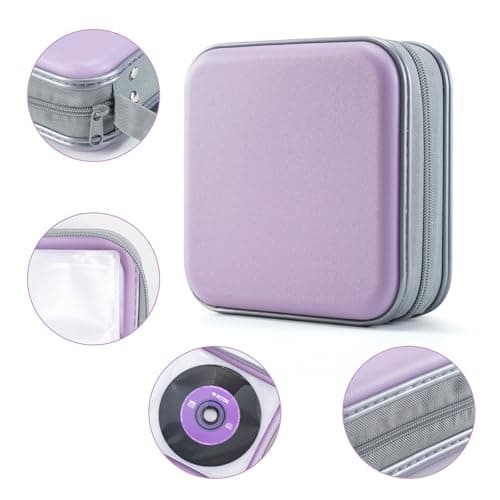 LIOVODE DVD Case, 48 Capacity CD Case Hard DVD Storage Organizer for Car — view 3