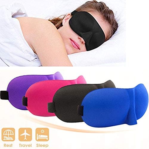 2 Pcs Sleep Mask,Eye Mask,Ultra Soft Skin-Friendly Silk Sleeping Eye Mask with Adjustable Strap for Men,Women and Kids for Valentine's Gift, Men & Women Night Sleeping, Travel, Nap Purple — view 2