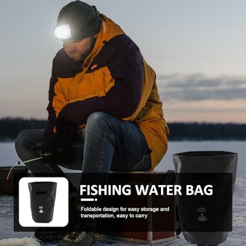 ULTECHNOVO Foldable Water Bucket 15l Black Pvc Portable Outdoor Storage — view 5