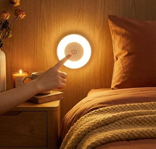 Rechargeable Night Light Portable LED Touch Light with 3 Colour Modes