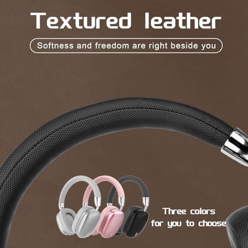 B36 Wireless Over-Ear Headphones, Bluetooth,Foldable and portable , Premium Mesh Fabric, Silver Metal Accents Suitable for travel, learning, sports, listening to music and other scenarios (黑色) — view 4