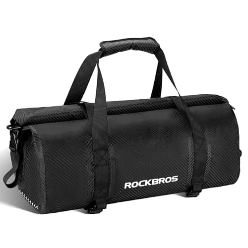 ROCKBROS Motorcycle Tail Bag Motorcycle Saddle Bag 100% Waterproof Travel Luggage Bags with Shoulder Strap Rear Seat Bag for Motorcycling Cycling Outdoor Sports 30L