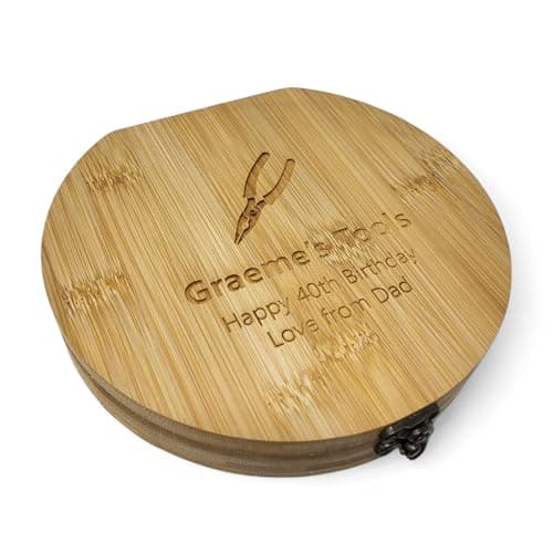 Personalised Bamboo Multi-Tool Gift Set | Engraved Screwdriver & Pliers Set for Him | Eco-Friendly DIY Toolkit | Custom Engraved Gift for Dad, Birthday or Father’s Day — view 4