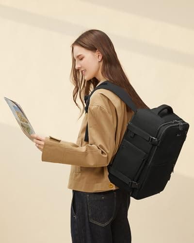 LOVEVOOK Ryanair Cabin Bags 40x20x25, Travel Backpack Underseat, Hand Luggage Bag 20l, Carry On Rucksack Ryan Air, Small Unisex Under Seat Luggage for Airplane Travelling, Black — view 4