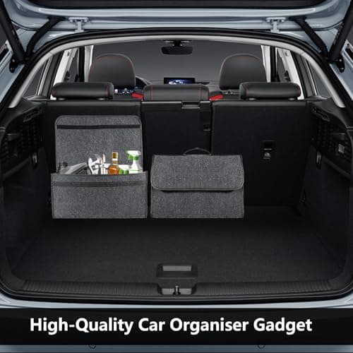 M.J COMFY-LIFE 50x30x15cm Car Boot Organizer Bag - Heavy Duty Anti-Slip Trunk Storage with Fastening Straps, Foldable Multi-Compartment Organizer for Tools, Emergency Kits, Groceries — view 5