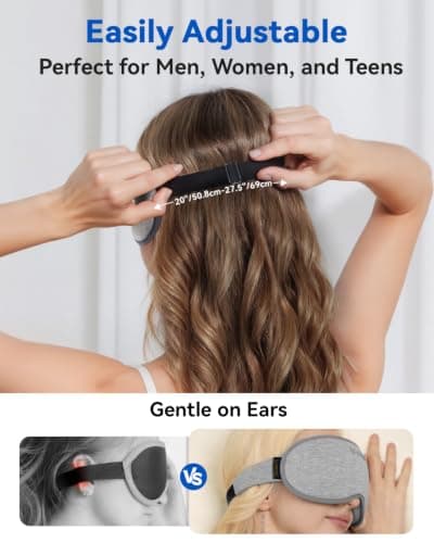 Blackout Eye Mask for Sleeping, 3D Weighted Sleep Mask for Airplane Travel — view 5