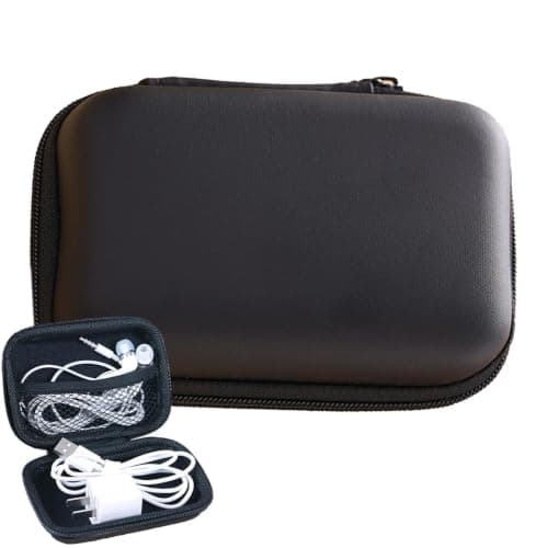 znainnoth Storage Pouch 12x8.5x4cm EVA Travel Case with Secure Zip Closure