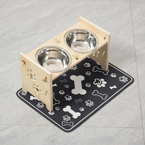 Dog Bowls Elevated Raised Wood Adjustable Feeding Station — view 5