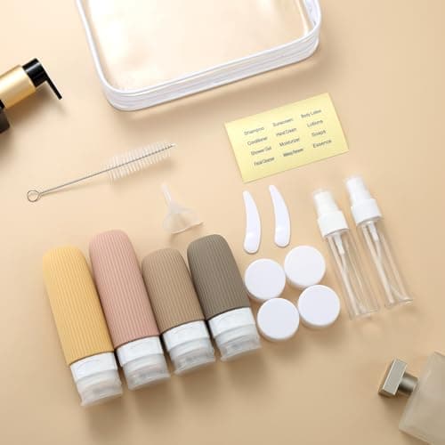 Mrsdry Travel Bottles for Toiletries, 16 Pack Silicone Travel Bottles Set, Leakproof Travel Size Toiletries, BPA Free Travels Containers for Toiletries, Traveler Accessories for Shampoo Conditioner — view 6