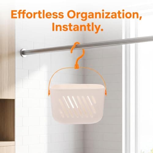 Leipsychic Portable Shower Caddy Basket, Hanging Plastic Organizer with Handle, 2-Pack, Shower Caddy for Camp, Bathroom, College Dorm, Kitchen (D) — view 5