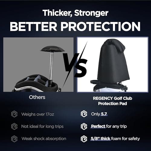 Regency Golf Club Protect Cover for Travel – Ultra-Light (163g), (15mm Thick) Pad, (3-Second Install), Stronger Than Head Covers & Air Bags, Ideal for Flight — view 5